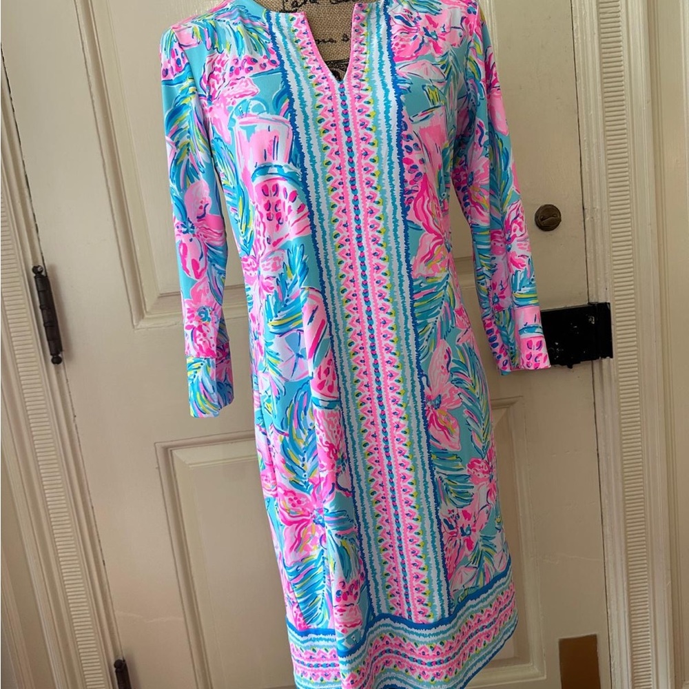 Lilly Pulitzer Pink and Blue Floral Dress - Picture 3 of 9